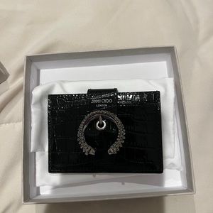 BRAND NEW JIMMY CHOO CROC LEATHER CARD HOLDER